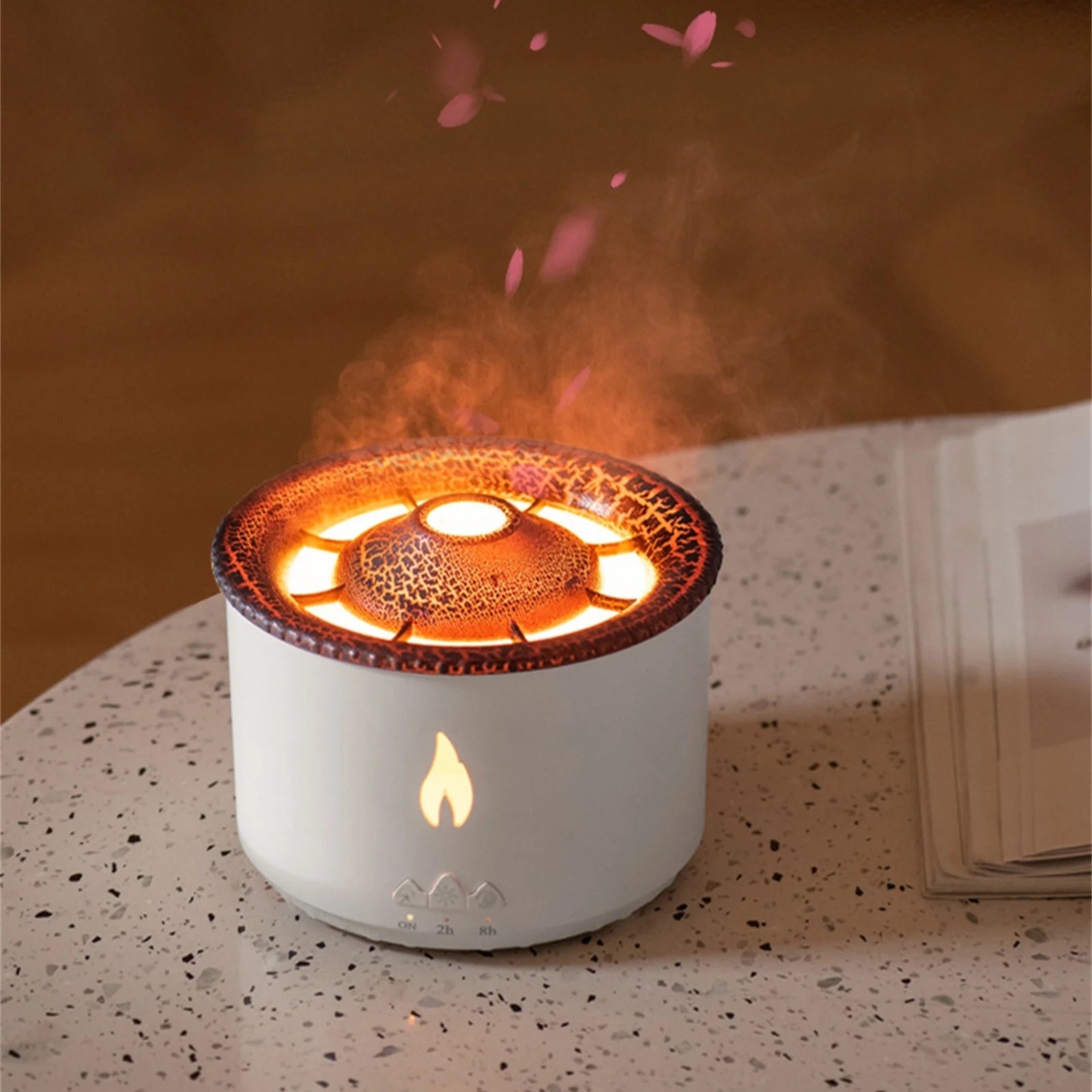 Flame Humidifier Mute Aromatherapy Machine Bedroom Lighting Large Fog Volume Air Diffuser Aromatherapy Machine
