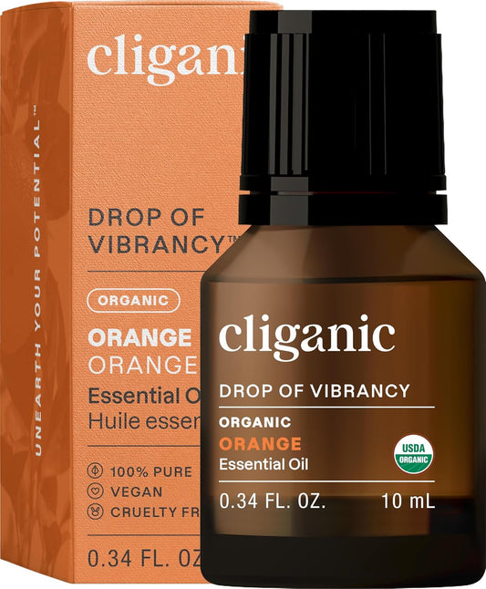 Organic Sweet Orange Essential Oil, 10Ml - 100% Pure Natural for Aromatherapy Diffuser | Non-Gmo Verified (Packaging May Vary)