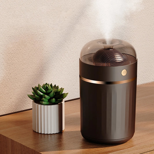 Smart Thermostatic Humidifier with 1.5L Water Tank, Colorful Color-Changing Ambient Light, Whole House Humidifier, Quiet Humidifier for Bedrooms and Large Rooms Black