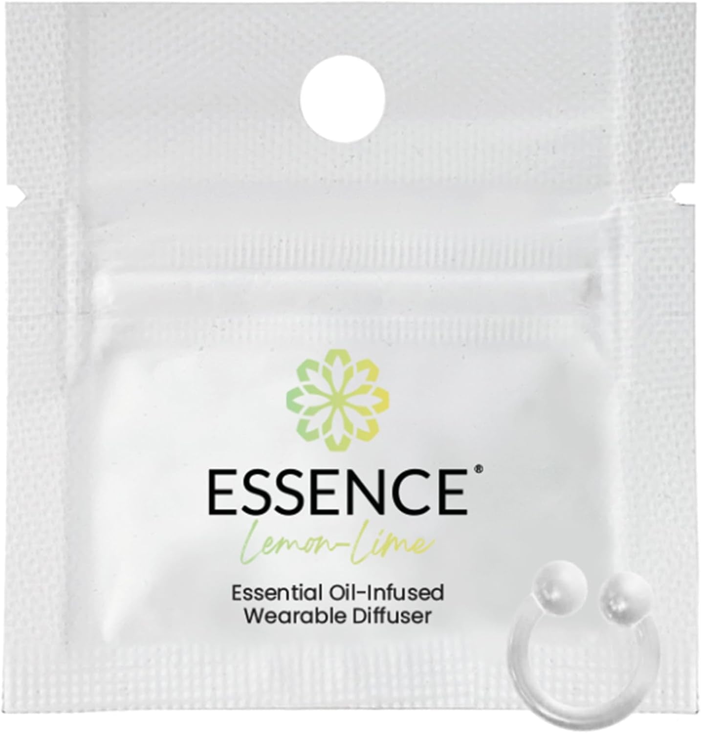 Essence Wearable Aromatherapy Nasal Diffuser – Lemon-Lime Essential Oil Nose Ring Silicone Inhaler for Stress & Mood Support - Made in USA & Travel-Friendly